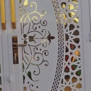 cnc Star Curl Grill with Border Design svg/dxf file