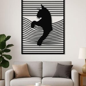 cnc cat art jali svg/dxf file