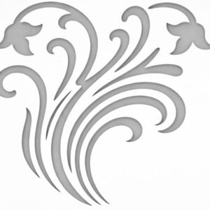 cnc leaf flower curl jali svg/dxf file