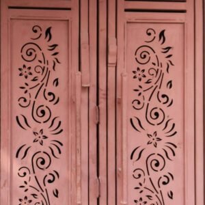 cnc leaf with curl flower jali svg/dxf file