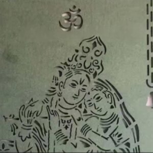 cnc radha krishna with om jali svg/dxf file
