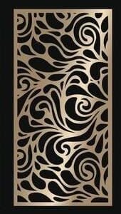 cnc swirling pattern jali svg/dxf file