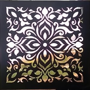 Cnc Square leaf Rangoli Design svg/dxf file