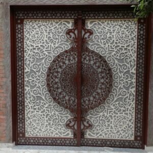 cnc Chakra with Curl Jali With Border Gate svg/dxf file