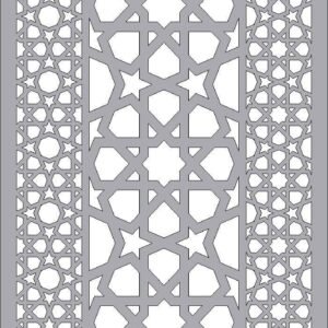 Cnc Hexagon Star Grill with Border svg/dxf file