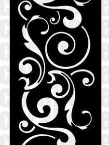 Cnc Curl Door Grill Design scg/dxf file