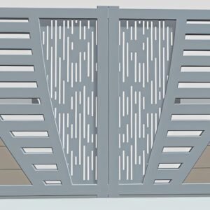 Cnc Oval Shape Strips Gate Design svg/dxf file