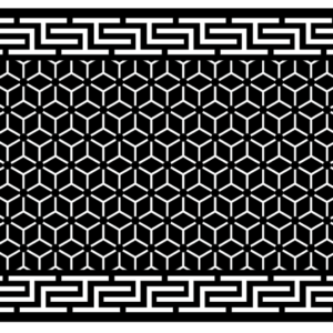 cnc Hexagon Border Grill Jali svg/dxf file