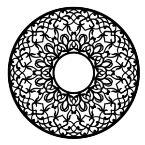 cnc Curl Shape Round Chakra svg/dxf file