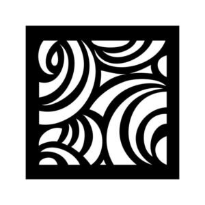 cnc asymmetrical spiral pattern svg/dxf file