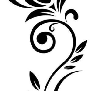 cnc curl leaf with flower jali svg/dxf file
