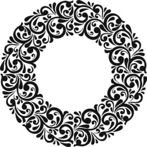 cnc floral frame jali svg/dxf file