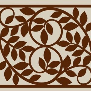 cnc floral ornament panel svg/dxf file