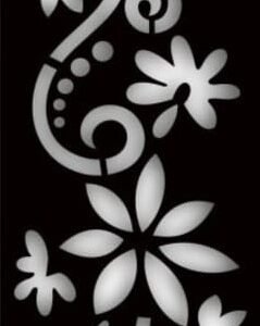 cnc flower swirl with circle jali svg/dxf file