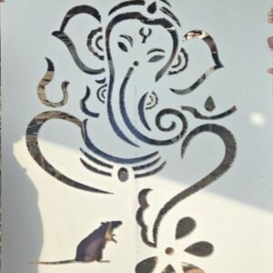 cnc ganpati with curl jali svg/dxf file