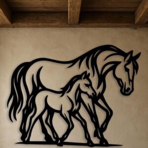 cnc horse wall jali svg/dxf file