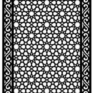 cnc intricate Islamic geometric jali svg/dxf file