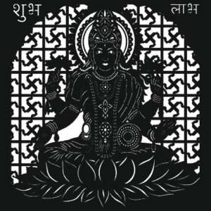 cnc laxmi ji with swastik jali svg/dxf file