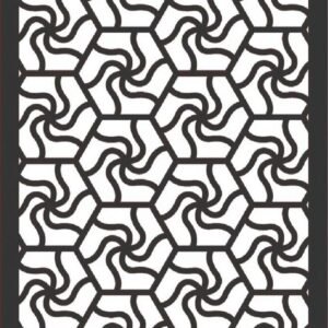 cnc spelled hexagon jali svg/dxf file