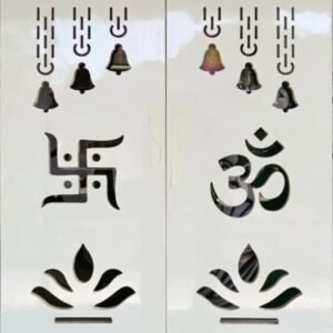 cnc swastik with om lotus jali svg/dxf file