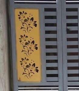 Flower Branch Iron Gate dxf/svg file