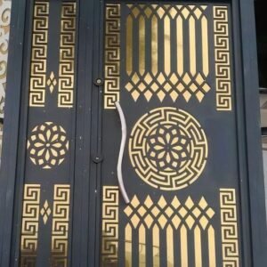 Geometric And Floral CNC Cut Gate dxf/svg file