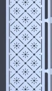 cnc Flower and Strips Square Jali Design svg/dxf file