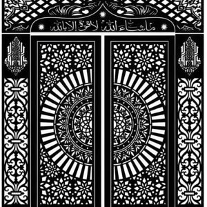 Cnc Mashaallaha Door Gate Design svg/dxf file