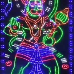 Cnc Lord Hanumanji Dotted Art dxf/svg file
