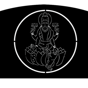Cnc Laxmiji with Flower Half Circle design svg/dxf file