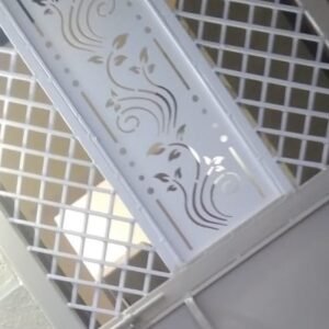 cnc Leaf Curl with Line & dot Design svg/dxf file