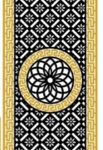 cnc Chakra with Flower and Strips Border Jali svg/dxf file