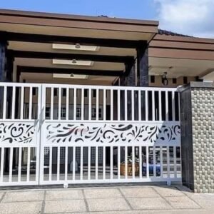 cnc Curl with Leaf Gate Grill Design svg/dxf file