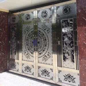 cnc round chakra with bird and lotus jali svg/dxf file