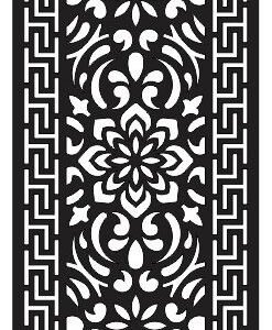 cnc central floral pattern svg/dxf file
