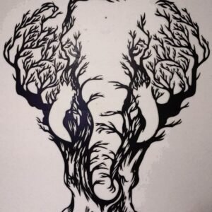 cnc elephant tree jali svg/dxf file