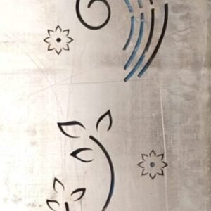 cnc flower with curl jali svg/dxf file