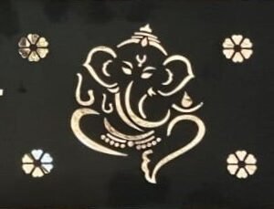 cnc ganpati with flower kalash jali svg/dxf file