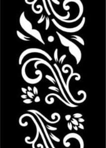 cnc leaf curl jali svg/dxf file