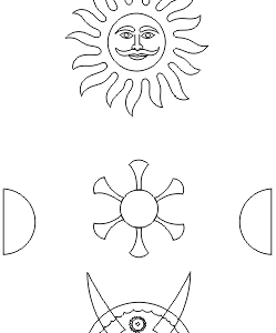 cnc sun with sword engraving 2D jali svg/dxf file