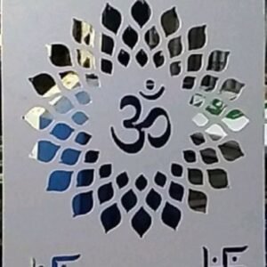 cnc swastik with om chakra jali svg/dxf file