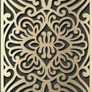 cnc symmetrical curl jali svg/dxf file